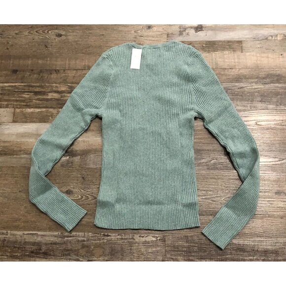 Old Navy Womens Rib Crew Neck Sweater Blue Size Medium New with Tags - Picture 3 of 6